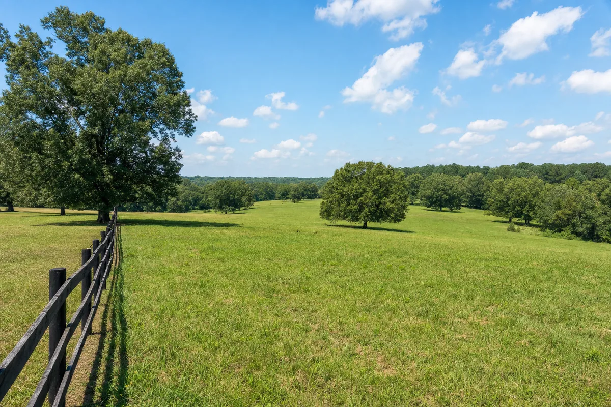Open pasture land in the North Carolina piedmont